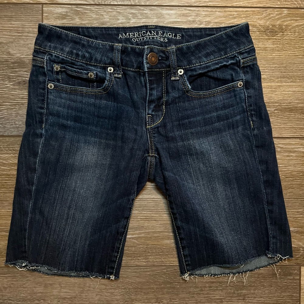 American Eagle Low Rise Denim Bermuda Short